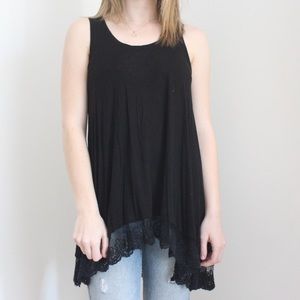 Black lace tunic